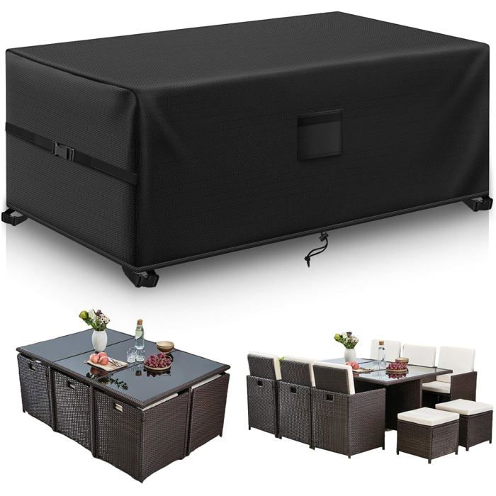 200x160x70cm Housses de Meubles de Jardin Housse Salon de Jardin Protection pour Tous Les Temps Housse de Table Extérieur Bâche