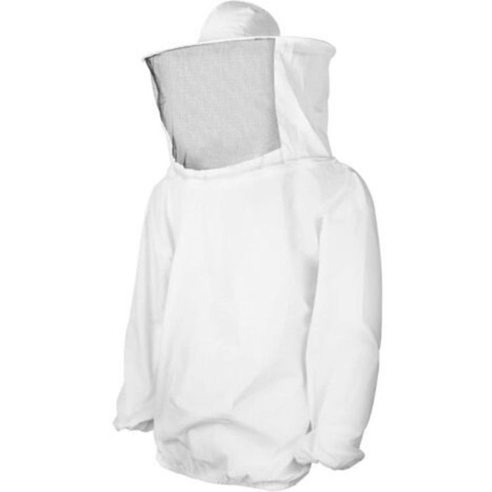 Combinaison apicole – Veste anti-piqûres avec voile large et poche avant – Pour l’apiculture la protection contre abeilles – Blanc