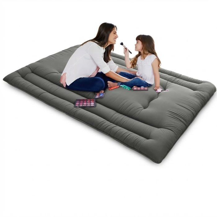 Matelas sol 137x203cm tatami gris foncé