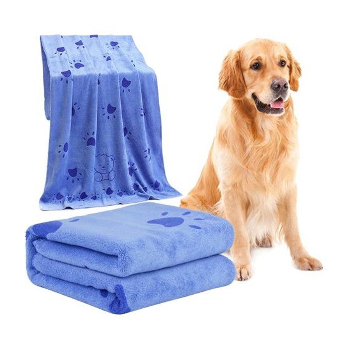 Serviette pour Chien Serviette de Bain en Microfibre à Séchage Rapide pour Chien Serviettes de Séchage pour Chien Serviette
