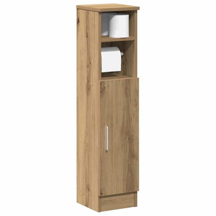 Bonne qualité - Meuble de salle de bain avec porte-rouleau chêne artisanal - MODERNE-DESGIN 9720