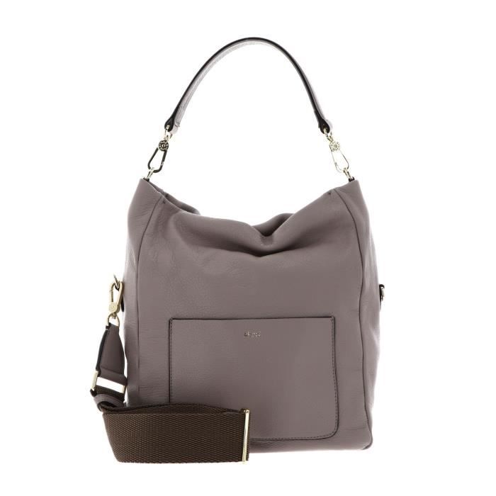 Sac Bandoulière En Cuir De Vache ABRO Dalia Mina Beige - Neuf Avec étiquettes, Fermeture éclair