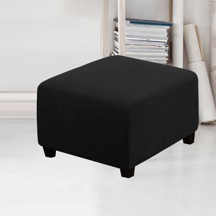 YHWW Housse De Tabouret Cover Housse De Ottomane Extensible Jacquard Carrée/Rond Housse Pour Repose-Pieds Meubles Housse Tabouret Pouf Protection Vec Bas élastique (Color : #25