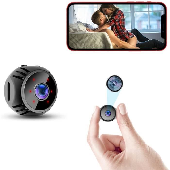 Mini caméra espion sans fil WiFi - 1080P Nanny Cam avec application pour  téléphone portable, petite caméra de sécurité secrète pour la maison/la