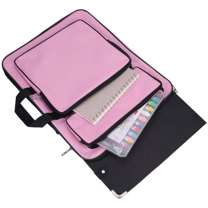 A3 Sac à Dessin pour Enfants Sac de Transport Planche à Dessin Etanche Housse de Dessin A3 en Toile Sacoche de Peinture Sac à Dessin Artiste 8K Imperméable Sac à Dos pour Carnet de Croquis 