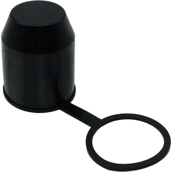 Cache Boule Attelage Voiture 2 Pièces - Housse Anti-poussière Remorque Universelle Noir - Protection Lave-auto