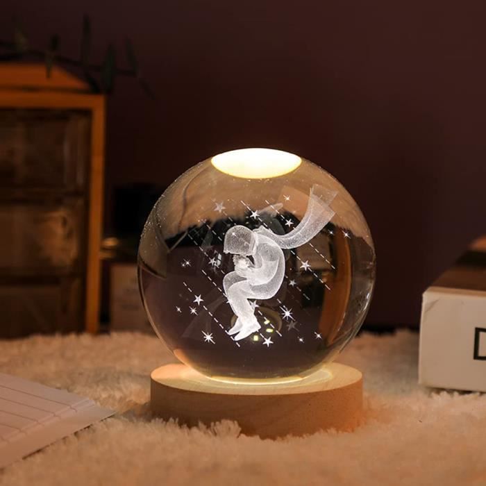 Boule De Neige Musicale Avec LED - Château Et Flocons Volants - Veilleuse Enfant - Cadeau Noël Ou Anniversaire