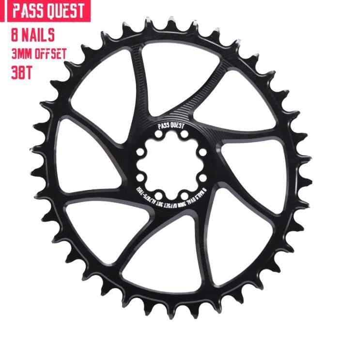 Plateau DECKAS 96BCD 32/34/36/38T - Ovale/rond Pour VTT - Aluminium