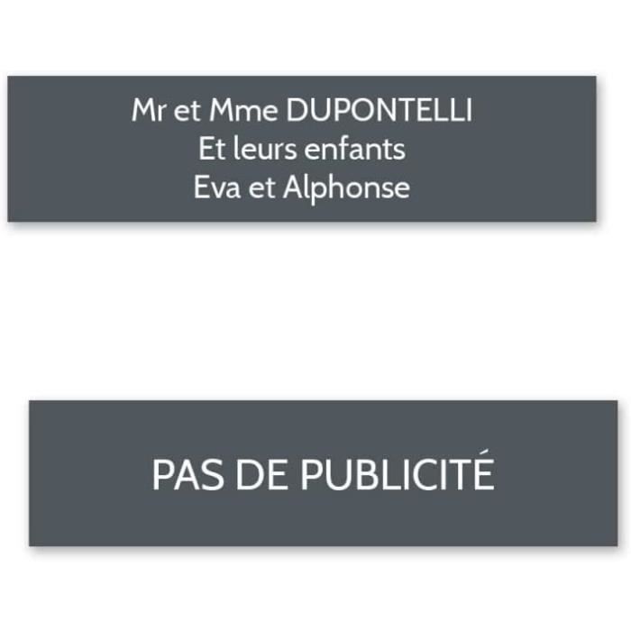 DECOHO - Plaque Boîte Aux Lettres Personnalisée Stop PUB