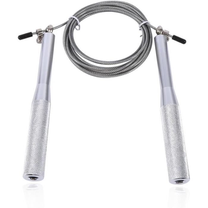 Lot de 6 câbles de rechange pour corde à sauter rapide, fil en acier inoxydable de 3 m avec revêtement polymère pour cordes à sauter à grande vitesse