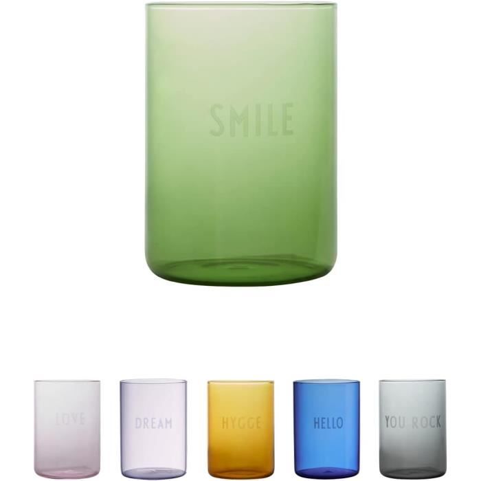 KONZEPT Lot De 6 Verres Cannelés De 320 Ml, Verres à Eau, Passent Au Lave- Vaisselle