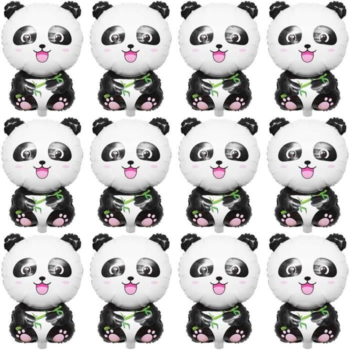 Ballons Thème Panda – 17 Pièces – Film Aluminium – Multicolores Et Tailles Variées – Pour Fête D'anniversaire, Décoration Enfant - 4