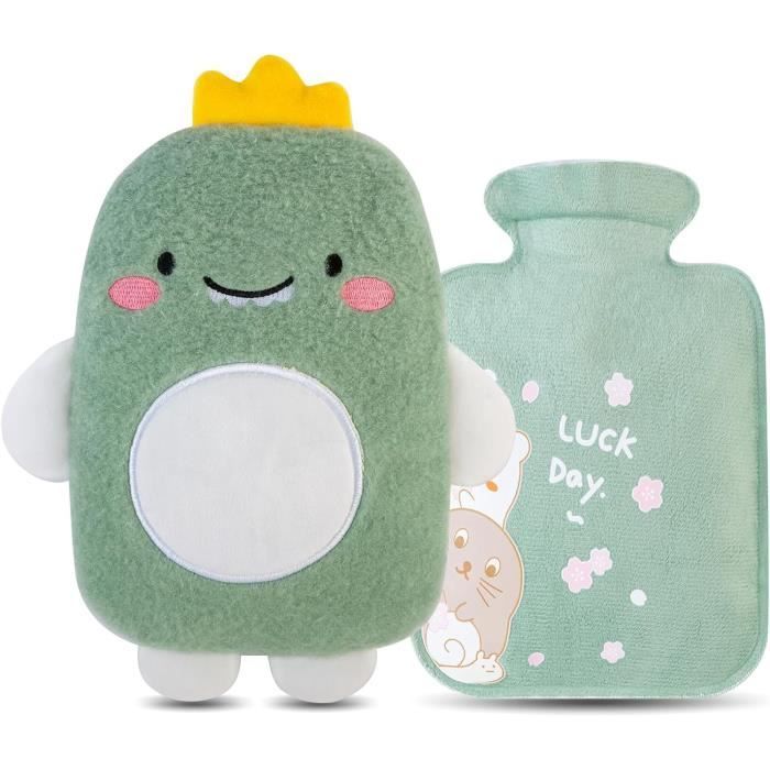 Golgner Bouillotte 1L Avec Housse Peluche Requin - Chauffe-Mains Enfant Adulte Chaud Et Doux