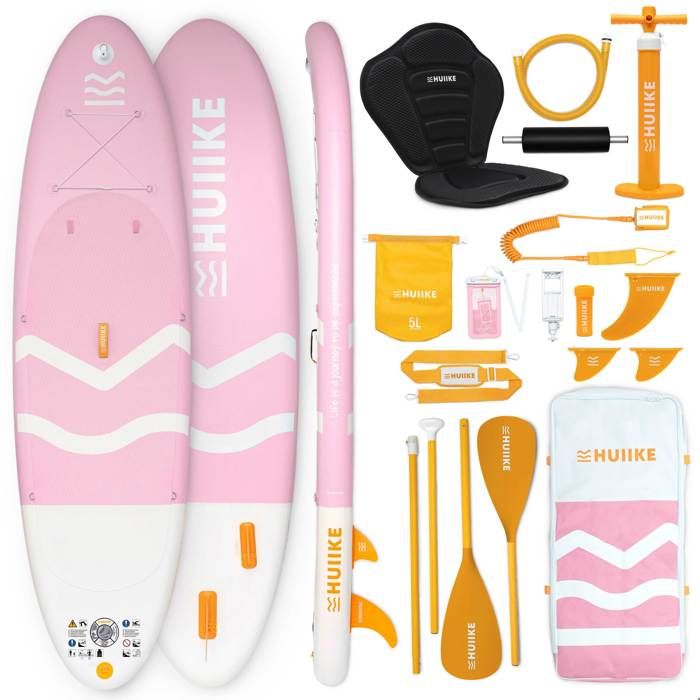 Paddle Gonflable - HUIIKE - Stand Up Paddle - Rose