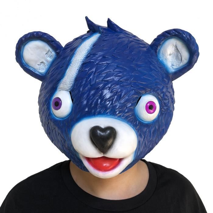 NOUVEAUTÉ Jouet de fantaisie Halloween Costume Jeu de société Latex Animal Masque Complet Cuddle Team Leader Ours Jeu Masque Blue