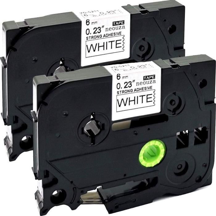Brother − Ruban Adhésif Plastifié Pour étiqueteuse P-touch − 12 Mm