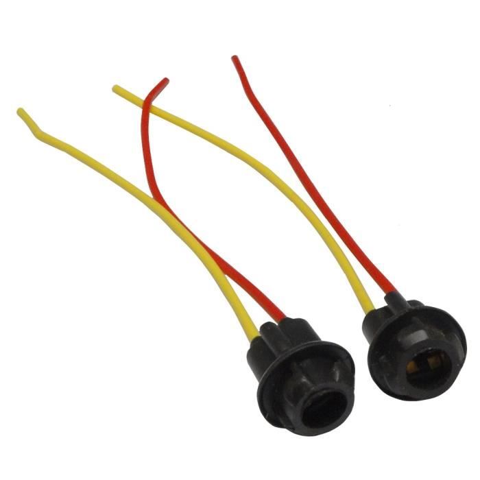 Adaptateurs Ampoule T10 BA9S Lot De 10 - Câble 60mm, 12V, Pour Feux Voiture Et Éclairage DIY