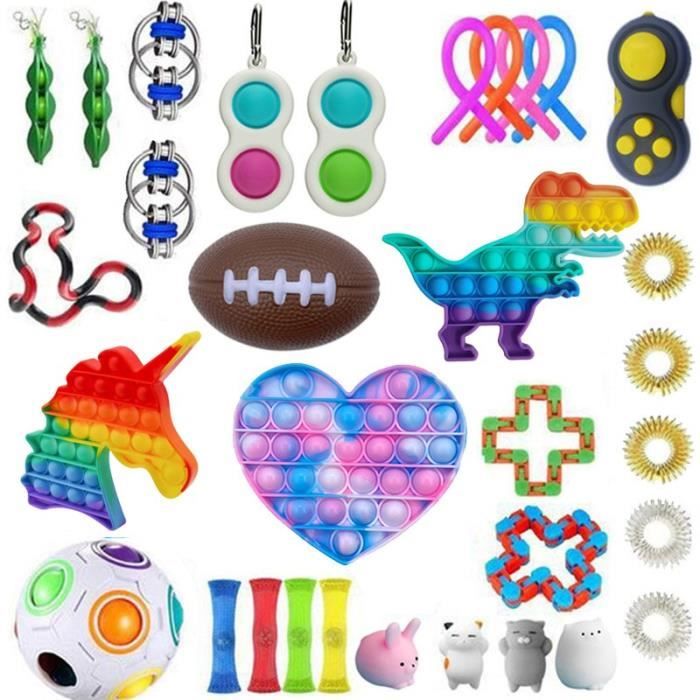 3 colliers tdah Objet concentration Materiel DYS | Collier à mâcher tdah Adulte | Autisme materiel enfant | Objet Anti stress - Jeux - Jouets