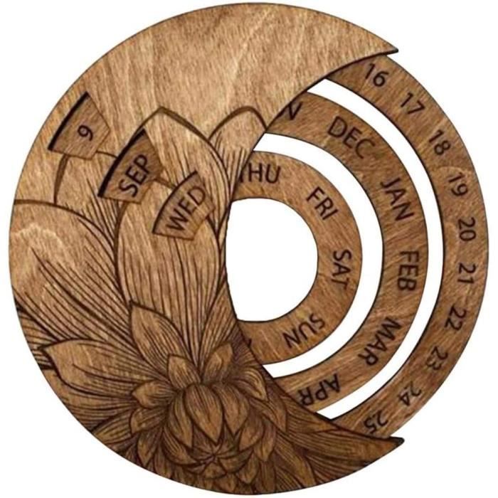 Calendrier mural 2021 Calendrier perpétuel Calendrier suspendu en bois Calendrier mural 2021 Calendrier perpétuel Calendrier suspendu en bois