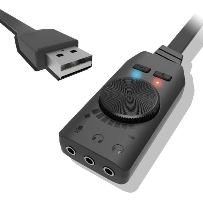Carte son USB externe 7.1 Channel 3D Virtual Audio - Cdiscount Informatique