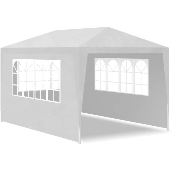 Tonnelles de camping Festnight Tonnelle de jardin-Tente de Réception Chapiteau Blanc 3x4m 326300