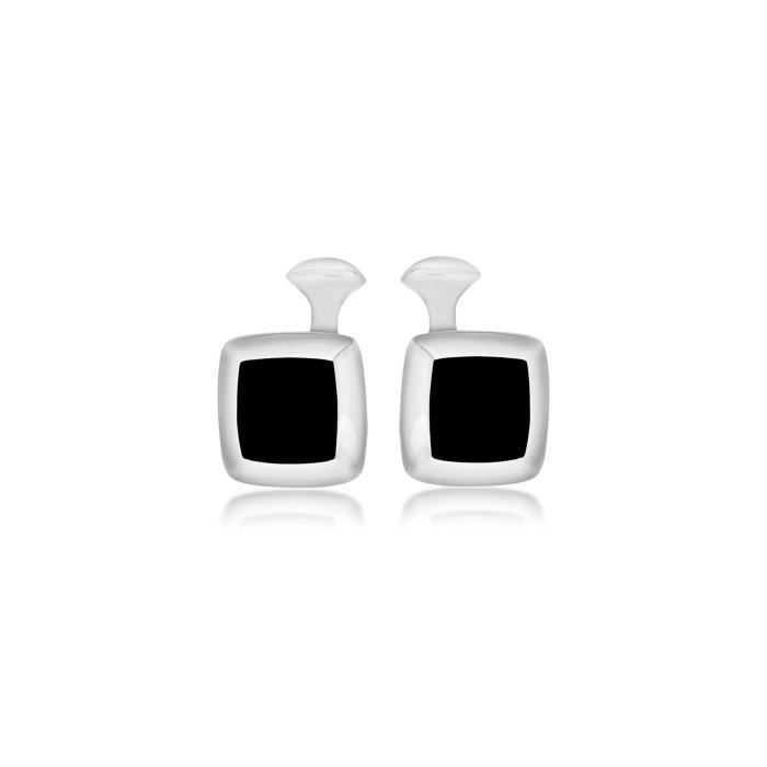 Hoxton London 0.74.1422 Boutons de manchette Homme Argent 925//1000 20.0 Gr Onyx