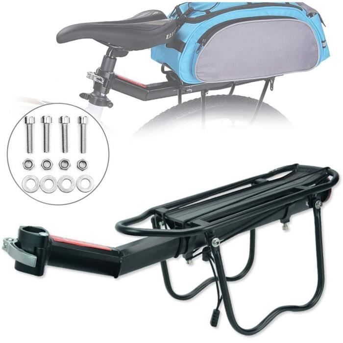 Porte-Bagages Arrière Vélo En Alliage D'Aluminium - Support Étanché 65kg Pour VTT, VTC 24/26/28 Pouces, Installation Facile