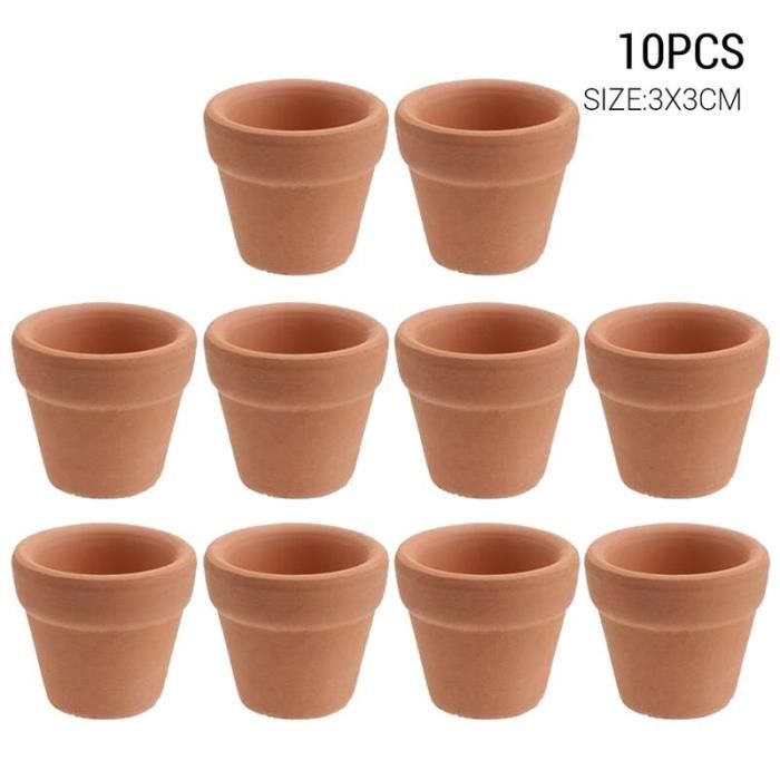 Pot de fleurs en terre cuite rouge avec trou, 10-12-20 pièces, jardinières en argile pour cactus et plantes s