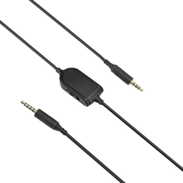 Câble audio pour casque de jeu Astro A10 Astro A40 - 200 cm - Noir
