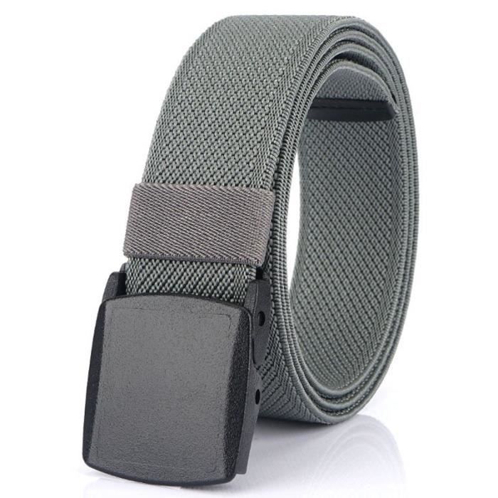 120 cm Gris clair ceinture lastique en Nylon pour hommes en m tal extensible solide unisexe la mo