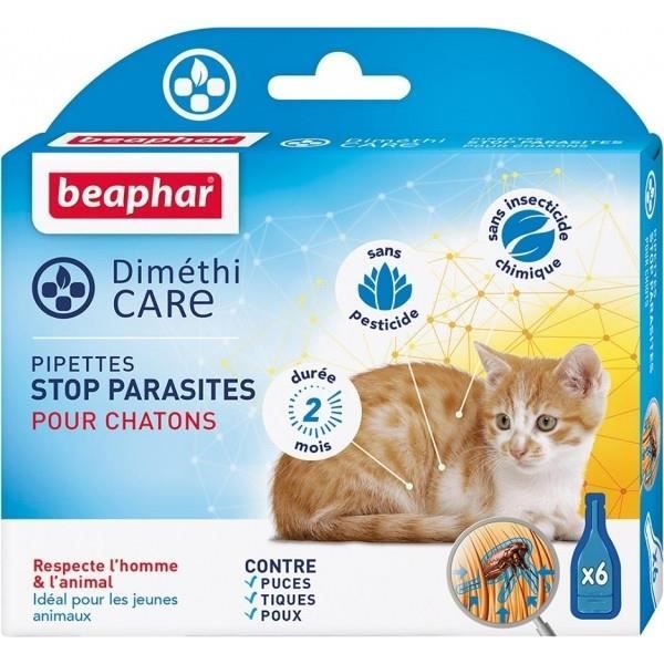 Soin Chat – Beaphar Pipettes Antiparasitaires DiméthiCARE pour chaton – x 6