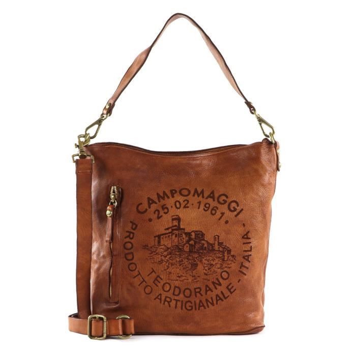 CAMPOMAGGI Shoulder Bag Cognac [208857] - sac à épaule bandoulière sacoche marron