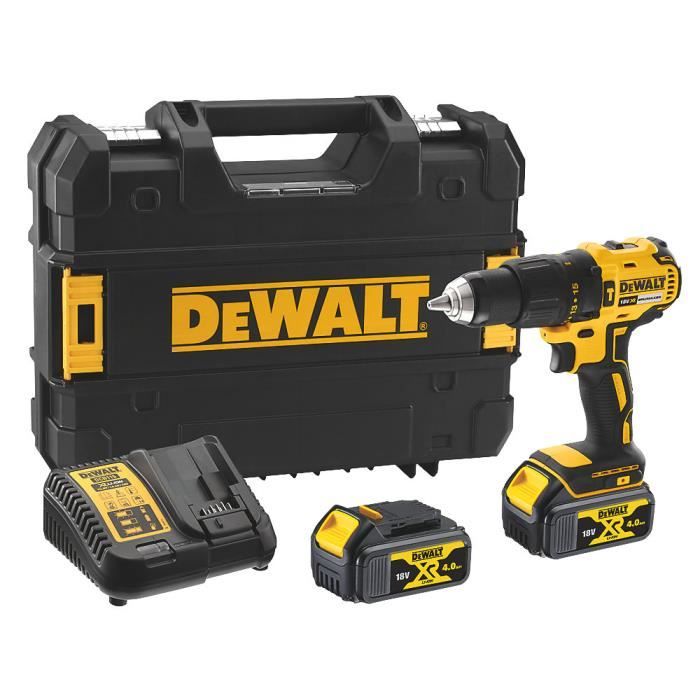 DeWALT DCD778M2T Perceuse à percussion visseuse sans fil 18V 4Ah 2 accus coffret