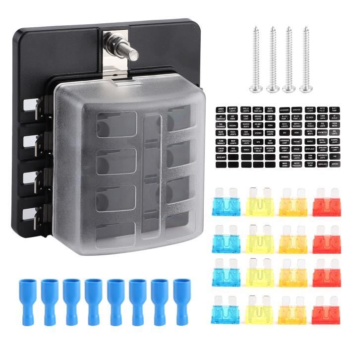 Porte-fusible Nylon Ignifuge Kit 2 Porte-fusibles Midi + 2 Fusibles 60A - Pour Voitures, Camions, Camping-cars Et Véhicules Utilitaires Kit Porte-fusibles Midi 60A Voiture
