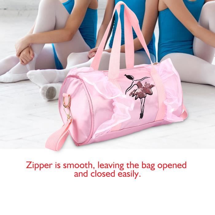 Sac De Danse Ballet Princesse Pour Fille – Rose, Grande Capacité, Brodé, En Nylon, Sac Bandoulière Enfant