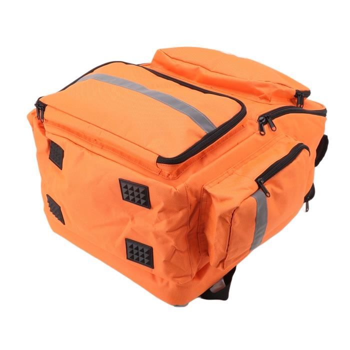 Sac De Porte-bagages Arrière Vélo - 31,5L, Imperméable PVC, Bande Réfléchissante, Multi-poches - Bleu/Rouge/Noir