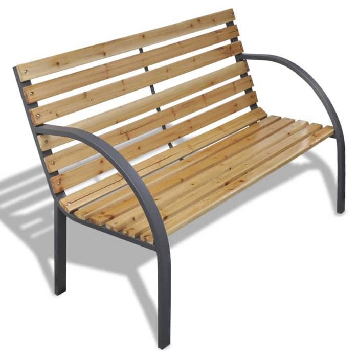 Vidaxl Banc De Jardin 120 Cm Bois Et Fer Achat Vente Fauteuil Jardin Vidaxl Banc De Jardin 120 Cm Bois Et Fer Cdiscount