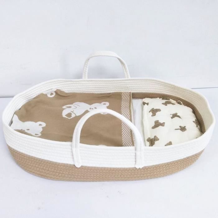 Comparer les prix de PAS®Panier de transport de bébé Panier de transport pour bébé pliant Portable en corde de coton berceau pour nouveau-né à 106764