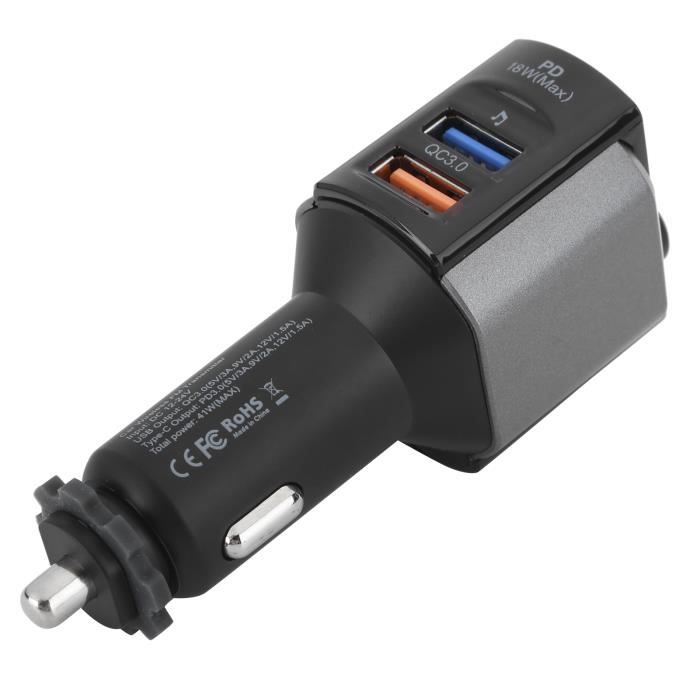 Transmetteur FM Bluetooth Voiture, Adaptateur Bluetooth 5.0