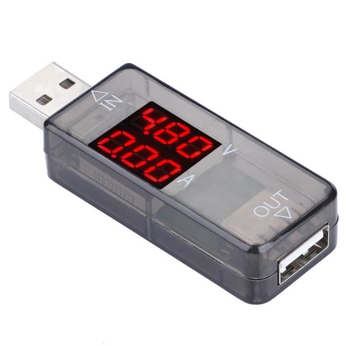 Testeur USB Multifonction DEWIN FNAC-28 - Voltmètre, Ampèremètre, Mesure Puissance 4-24V 6.5A - Écran LCD Compteur Capacité Batterie USB