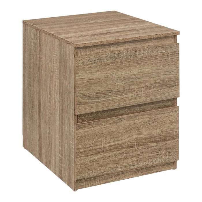 Commode 2 tiroirs Dolo effet bois naturel - 5five