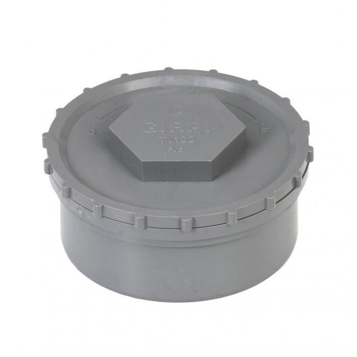 Girpi Tampon De Visite Tuyau Évacuation PVC 125mm - Mâle à Coller