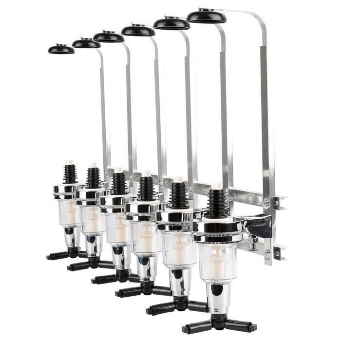 Uennm Porte-Bouteille Mural Distributeur 2 Bouteilles En Aluminium - Doseur Bar Butler Pour Alcool Et Boissons