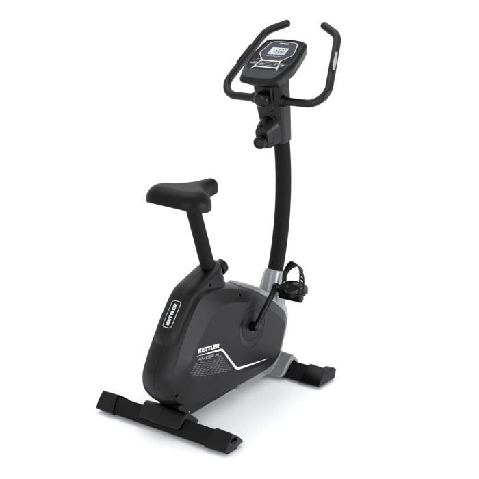 Kettler Vélo d'exercice Avior M | Masse d'inertie de 6kg | 8 niveaux de résistance | Capteurs de pouls manuels