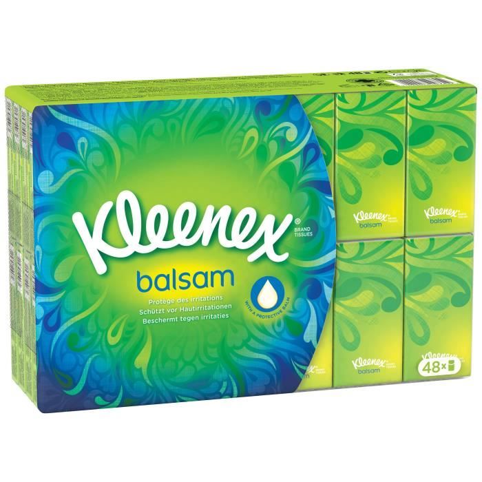 Kleenex Balsam Calendula Fazzoletti Kleenex Balsam Con Calendula - Confezione Da 48 Pacchetti Fazzoletti Naso