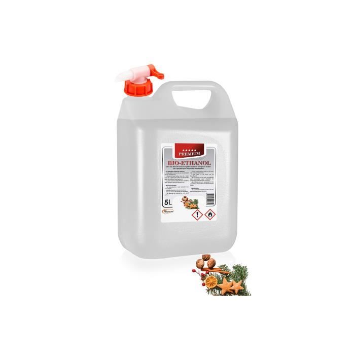 Lot De 6 Bioéthanol 1L – Parfum Forêt – 96,6% Éthanol – Sans Fumée Ni Suie – Pour Foyers Intérieur/Extérieur