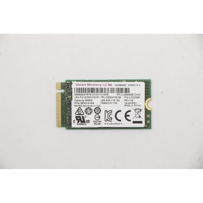 UMIS AM620 PCIE 2242 SSD LENOVO W125687202 - vue 3