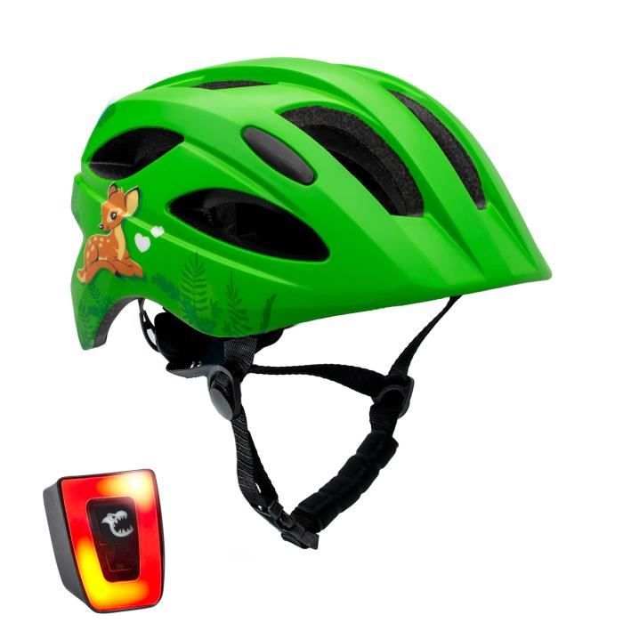 Casque de Vélo pour Enfants | Crazy Safety | Vert Mignon | Certifié EN1078