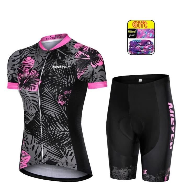 Tenue De Cyclisme Homme WOSAWE - Maillot Manches Courtes + Short Rembourré, Taille Standard