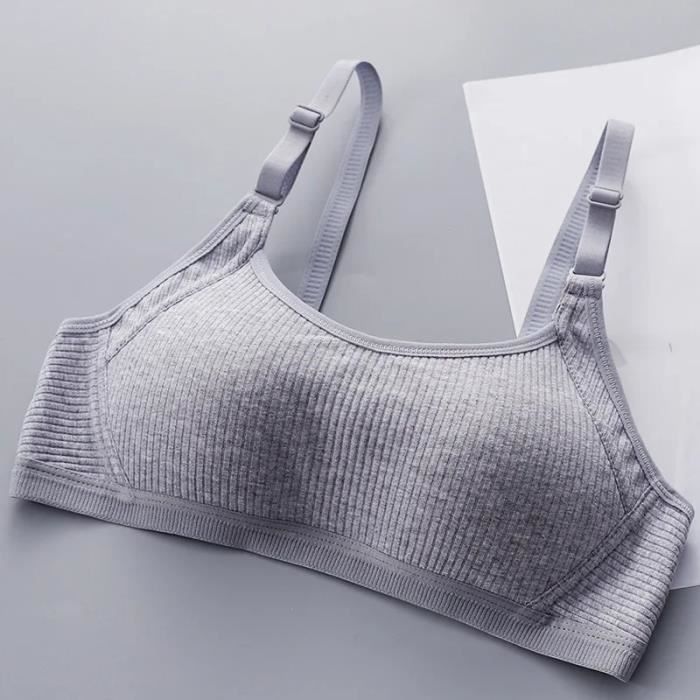 Sous-vêtements Pour Filles Enfants Adolescentes Haut Court Doux Respirant Soutien Gorge De Sport Sans Couture Style Camisole D Entra Nement L Ger Sou